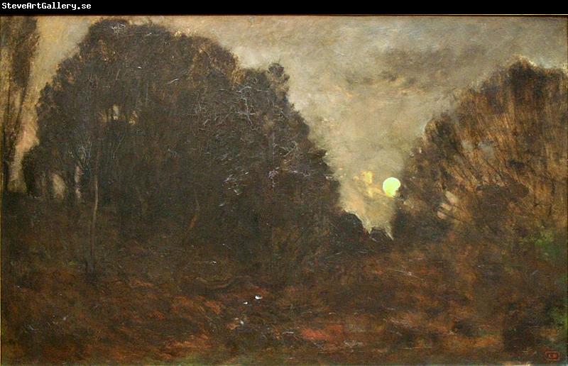 Charles Francois Daubigny Rising Moon in Barbizon